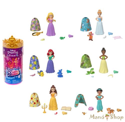 Disney hercegnők - Color Reveal meglepetés mini baba