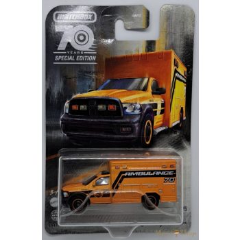   Matchbox 70. évfordulós Moving Parts - 2019 Ram Ambulance 70 - Nyitható Kisautó