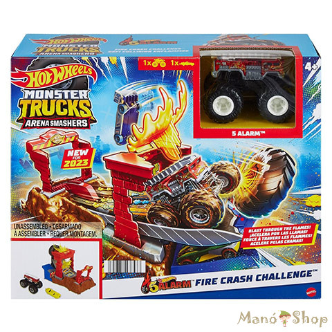 Hot Wheels - Monster Trucks Live Aréna játékszett - Fire Crash Challenge
