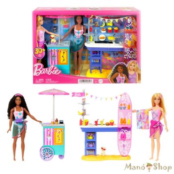   Barbie Beach Boardwalk játékkészlet  Brooklyn és Malibu babákkal