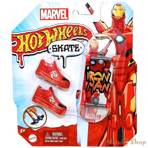 Hot Wheels Skate - Fingerboard Cipővel Iron Man