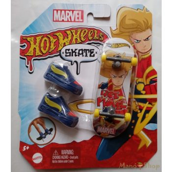 Hot Wheels Skate - Fingerboard Cipővel Capt Marvel