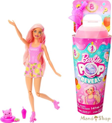 Barbie - Slime Reveal meglepetés baba - Szőke hajú baba rövidnadrágban