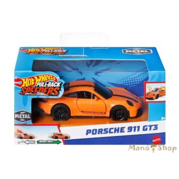 Hot Wheels - Felhúzható kisautó - Porsche 911 GT3