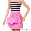 Barbie Fashionista stílusos baba rózsaszín szoknyában napszemüveggel