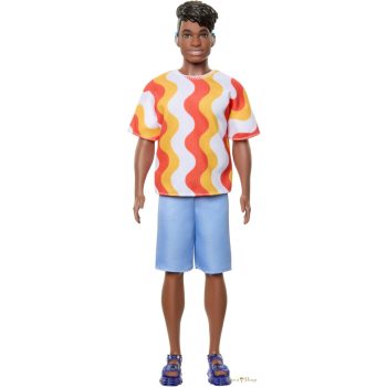   Barbie Fashionista barátok fiú baba - Hullámos színes pólóban, hallókészülékkel