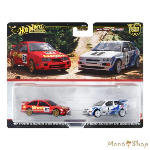 Hot Wheels Premium - Car Culture 2 db -os Pack - '87 Ford Sierra Cosworth & '93 Ford Escort RS Cosworth