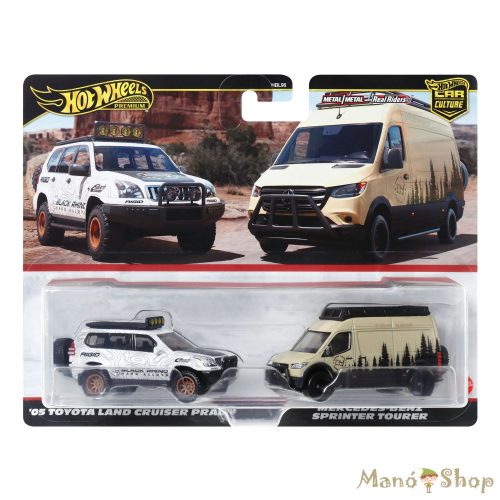 Hot Wheels Premium - Car Culture 2 db -os Pack - '05 Toyota Land Cruiser Prado & Mercedes Benz Sprinter Tourer