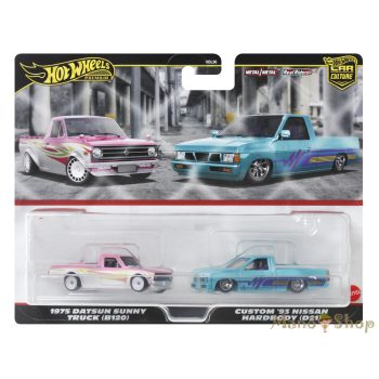   Hot Wheels Premium - Car Culture 2 db -os Pack - 1975 Datsun Sunny Truck (B120) & Custom '93 Nissan Hardbody (D21)