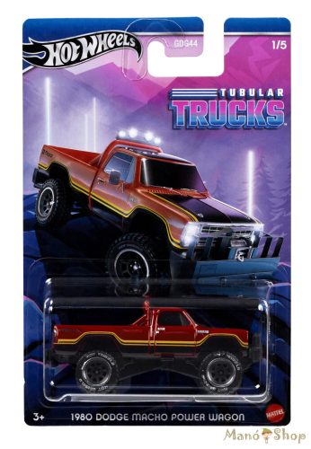 Hot Wheels : Tubular Trucks : 1980 Dodge Macho Power Wagon fém kisautó