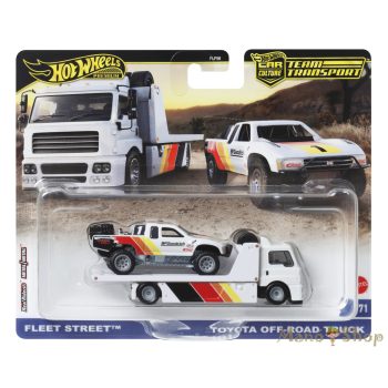   Hot Wheels Premium Team Transport - Toyota Off-Road Truck / Fleet Street szállító autó