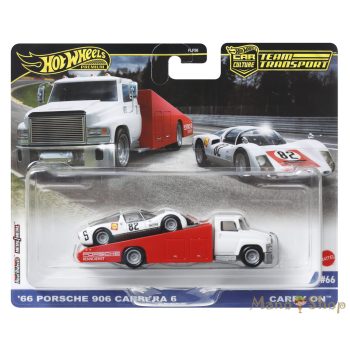   Hot Wheels Premium Team Transport - ''66 Porsche 906 Carrera 6 / Carry On szállító autó 