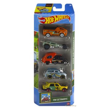 Hot Wheels - HW Getaways - 5 db-os kisautó készlet