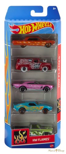 Hot Wheels - HW Flames - 5 db-os autó készlet