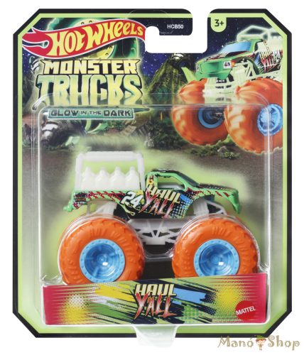 Hot Wheels - Monster Trucks - Haul Yall - Sötétben világító autó