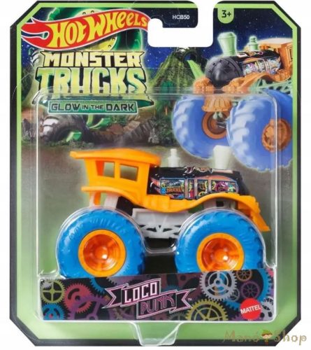 Hot Wheels - Monster Trucks - Loco Punk - Sötétben világító autó