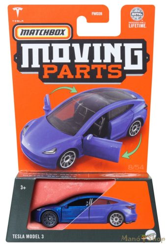 Matchbox Moving Parts - Tesla Model S - nyitható kisautó