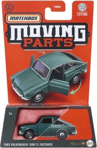 Matchbox Moving Parts - 1965 Volkswagen 1600 TL Fastback - nyitható kisautó