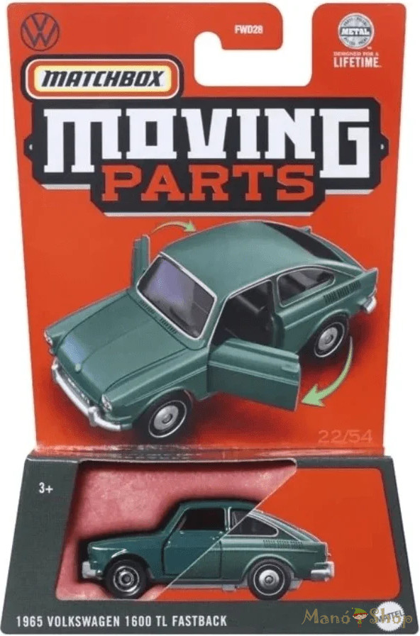 Matchbox Moving Parts - 1965 Volkswagen 1600 TL Fastback - N