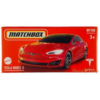 Matchbox - Tesla Model S - kisautó papírcsomagban