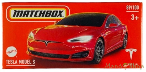 Matchbox - Tesla Model S - kisautó papírcsomagban