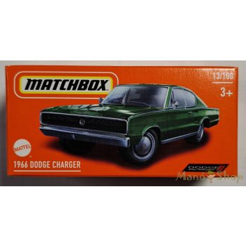 Matchbox - 1966 Dodge Charger - kisautó papírcsomagban