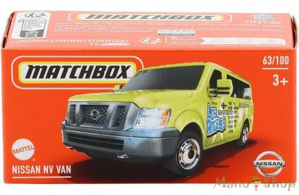 Matchbox - Nissan NV Van - kisautó papírcsomagban