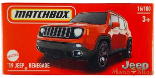 Matchbox - '19 Jeep Renegade - kisautó papírcsomagban