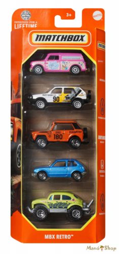 Matchbox - Kisautók MBX Retro 5 db-os szett (sérült csomagolás)