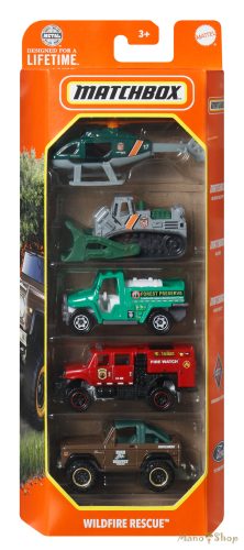 Matchbox - Kisautók Wildfire Rescue 5 db-os szett