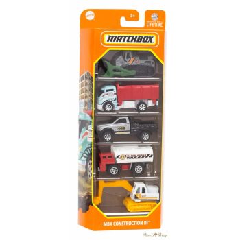 Matchbox - Kisautók MBX Construction III. 5 db-os szett