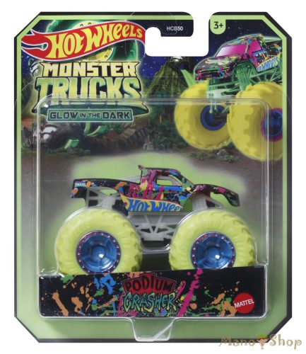 Hot Wheels - Monster Trucks - Podium Grasher - Sötétben világító autó