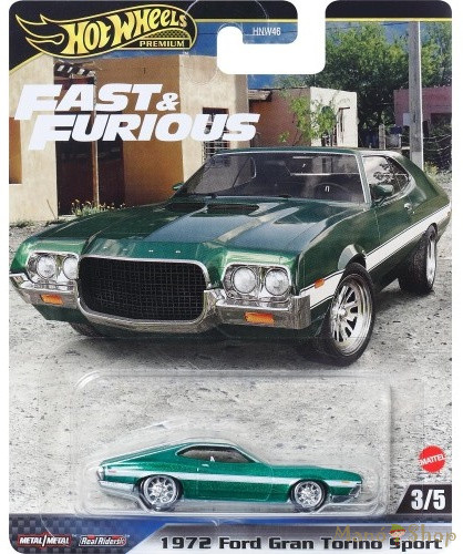 Hot Wheels Premium - Fast and Furious - 1972 Ford Gran Torino Sport