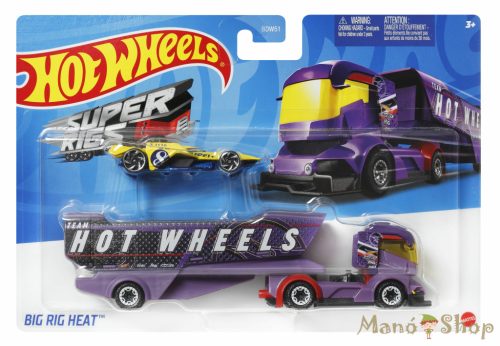 Hot Wheels - Big Rig Heat - Utánfutós kisautó