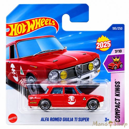 Hot Wheels : Compact Kings : Alfa Romeo Giulia TI Super fém kisautó