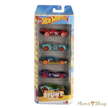 Hot Wheels - Stunt Tracks - 5 db-os kisautó készlet