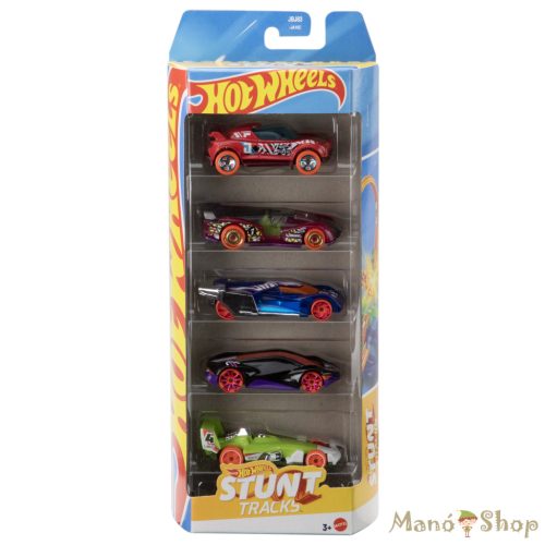 Hot Wheels - Stunt Tracks - 5 db-os autó készlet