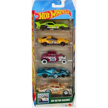 Hot Wheels - HW Retro Racers - 5 db-os autó készlet