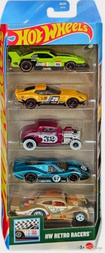 Hot Wheels - HW Retro Racers - 5 db-os autó készlet