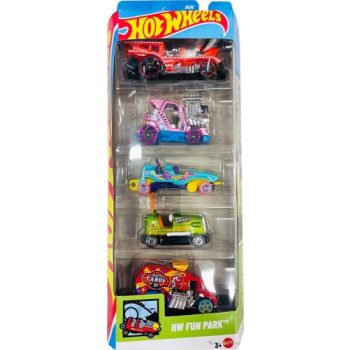 Hot Wheels - HW Fun Park - 5 db-os autó készlet