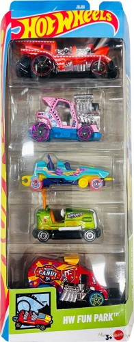 Hot Wheels - HW Fun Park - 5 db-os autó készlet