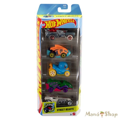 Hot Wheels - Street Beasts - 5 db-os autó készlet