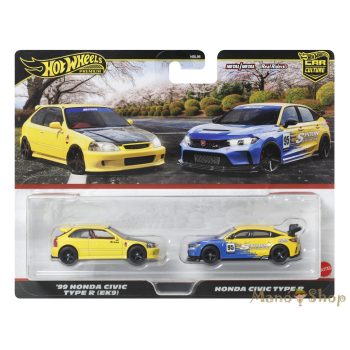   Hot Wheels Premium - Car Culture 2 db -os Pack - '99 Honda Civic Type R (EK9) & Honda Civic Type R