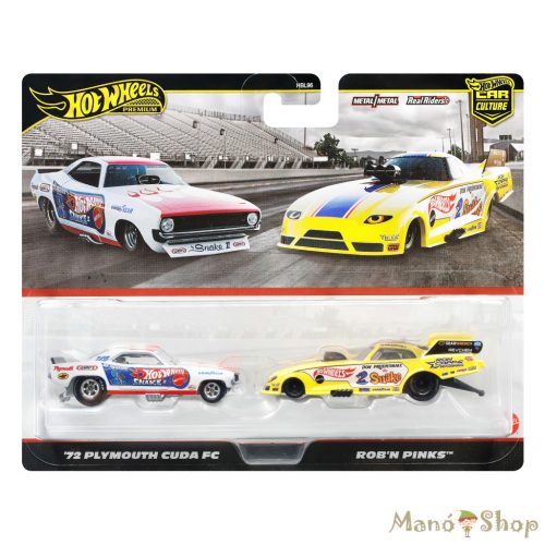 Hot Wheels Premium - Car Culture 2 db -os Pack - '72 Plymouth Cuda FC & Rob'N Pinks