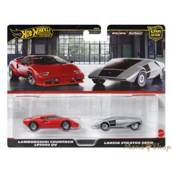   Hot Wheels Premium - Car Culture 2 db -os Pack - Lamborghini Countach LP5000 QV & Lancia Stratos Zero