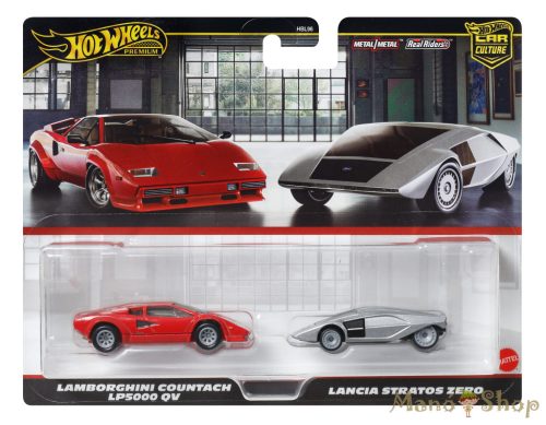 Hot Wheels Premium - Car Culture 2 db -os Pack - Lamborghini Countach LP5000 QV & Lancia Stratos Zero