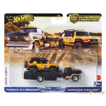   Hot Wheels Premium Team Transport - Toyota FJ Cruiser / Horizon Hauler szállító autó