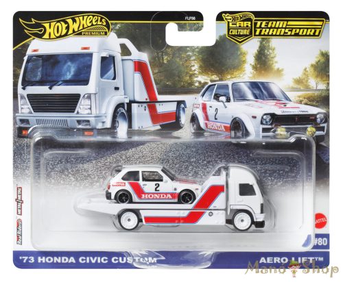 Hot Wheels Premium Team Transport - '73 Honda Civic Custom / Aero Lift szállító autó