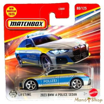 Matchbox - 2023 BMW i4 Police Sedan (sérült csomagolás)