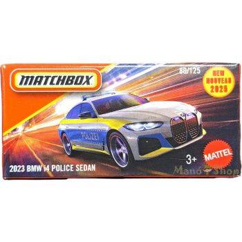   Matchbox - 2023 BMW i4 Police Sedan - kisautó papírdobozban